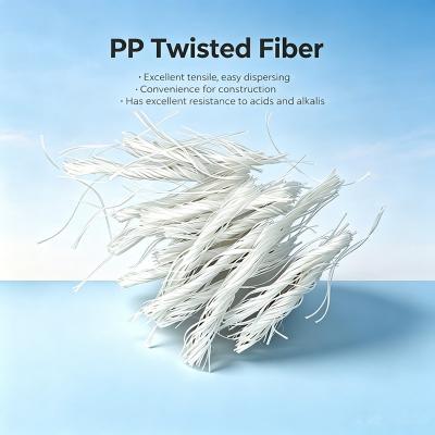 Bundle PP Twisted Fiber Synthetic Macro Fiber for Concrete