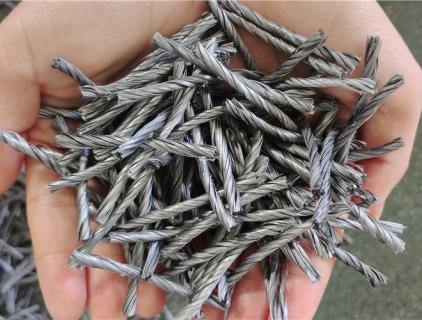 54mm Grey Polypropylene Twisted Fibers Were Sent To Europe